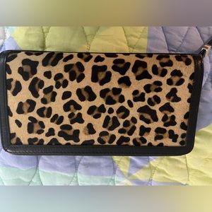 Radley London Leopard Leather Zipper Wallet
